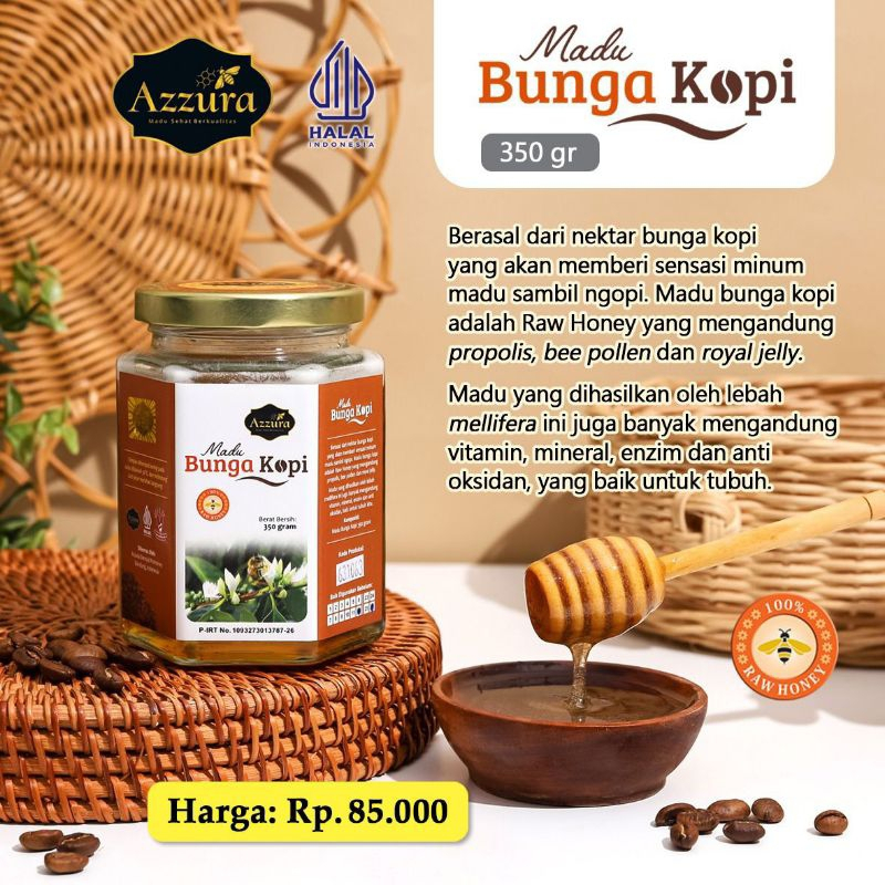 

Madu Bunga Kopi 350gr - 100% Alami, Yang Mengandung Nectar Bunga Kopi