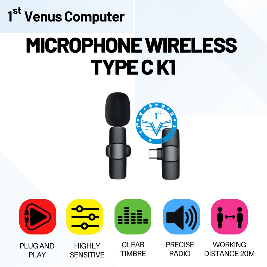 MICROPHONE WIRELESS TYPE C K1 MIC HP ANDROID / SPRO-MIC4