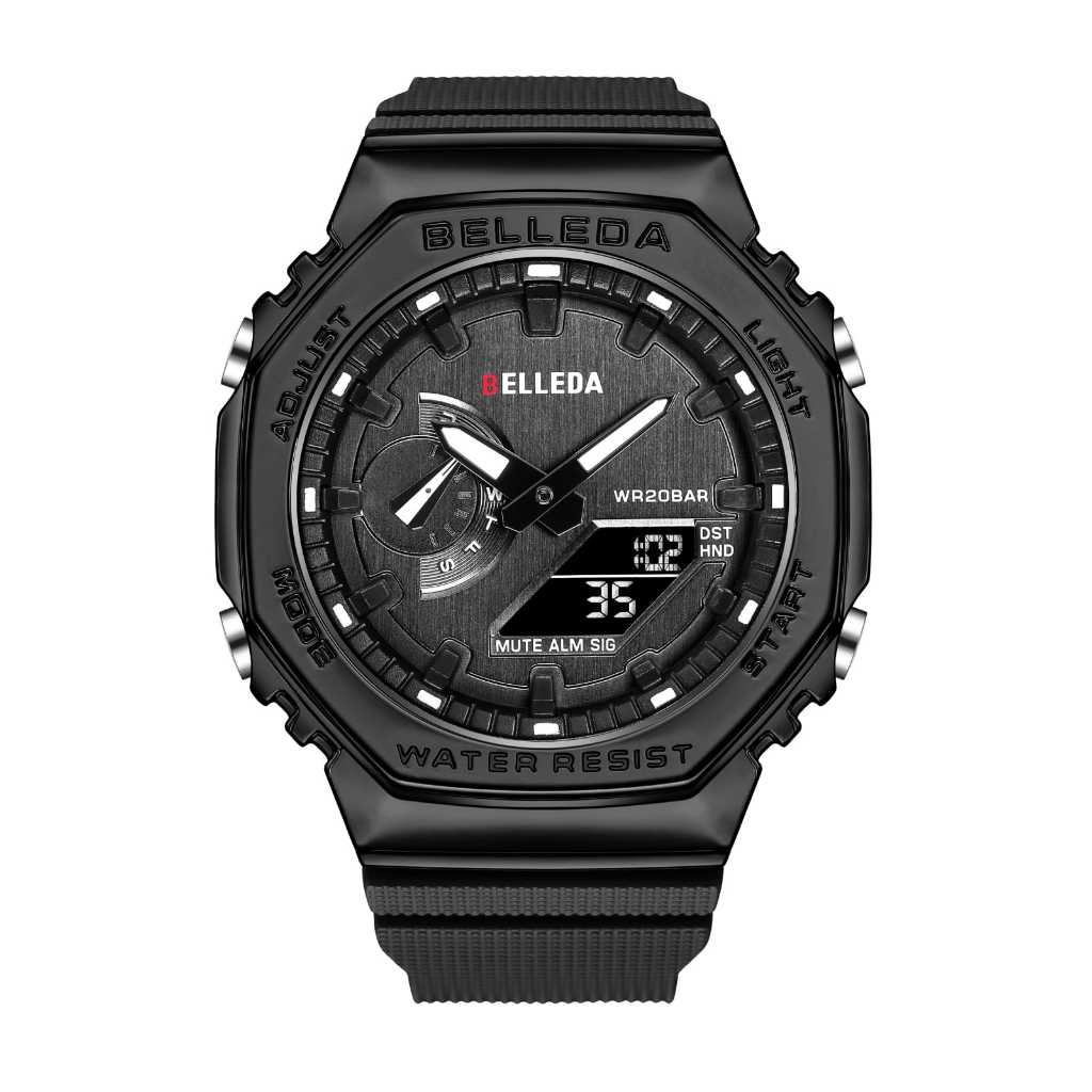 Buy 1 Get 1 BELLEDA 9529 Rubber Jam Tangan Pria Waterproof