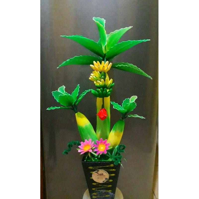 miniatur pohon pisang/pohon pisang/kerajinan pohon pisang/prakarya pohon pisang