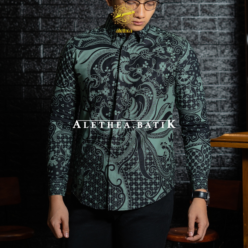 Yudistira Kemeja Batik Slimfit Pria Premium Katun Sanforized Alethea Batik