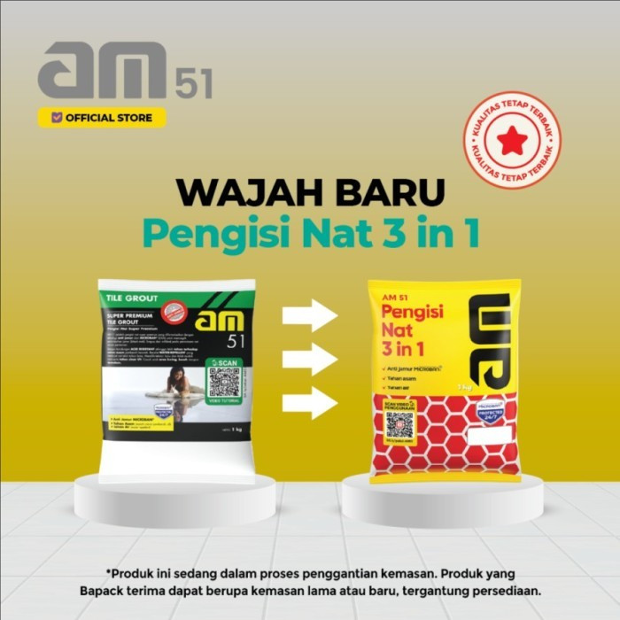 AM 51 White - Semen Nat Pengisi Keramik Dinding