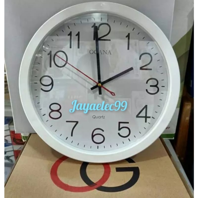 OGANA Jam Dinding/ Dekorasi Dinding Jam Polos Diameter 32Cm Ogana 8989
