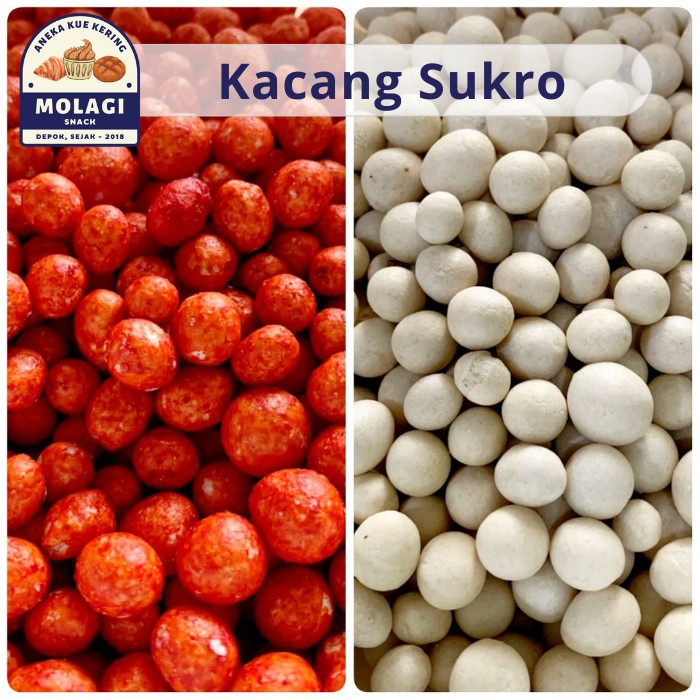 

Kacang Sukro / Kacang Atom Sukro Varian Rasa 250 Gram - Molagi Snack