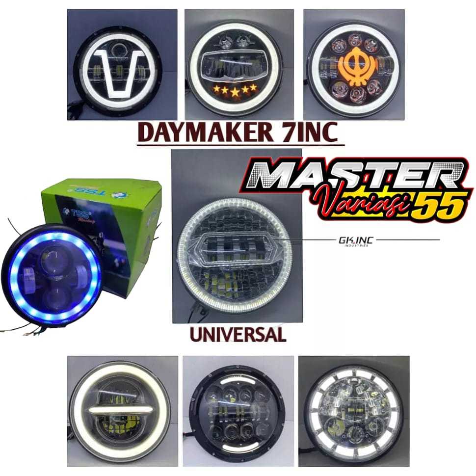 COD  COD termurah lampu depan headlamp daymaker Angel CB R CB150 Satria FU Sonic Vixion RXK RX king 