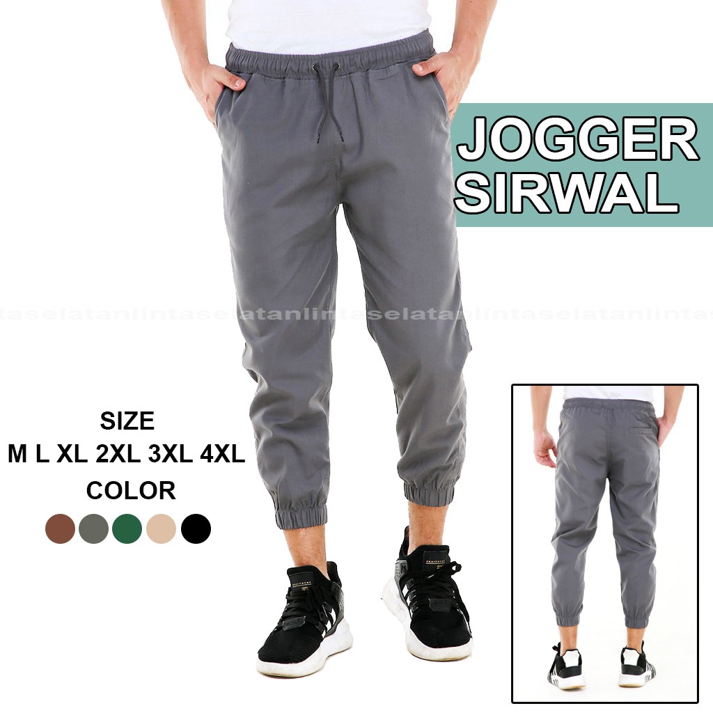 Celana Sirwal Jogger Pants Pria Dewasa Panjang import terbaru 2025 tebal premium Korea Style cowok