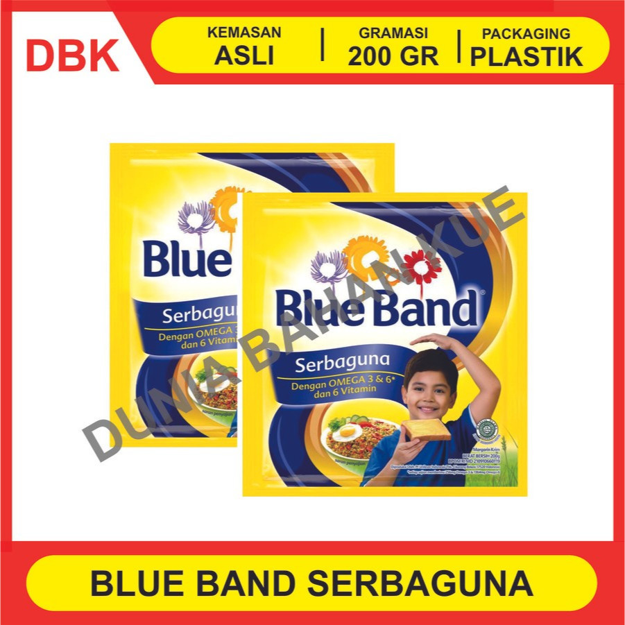 

BLUE BAND SERBAGUNA MARGARINE SACHET 200 GR - 1 DUS 60 PCS