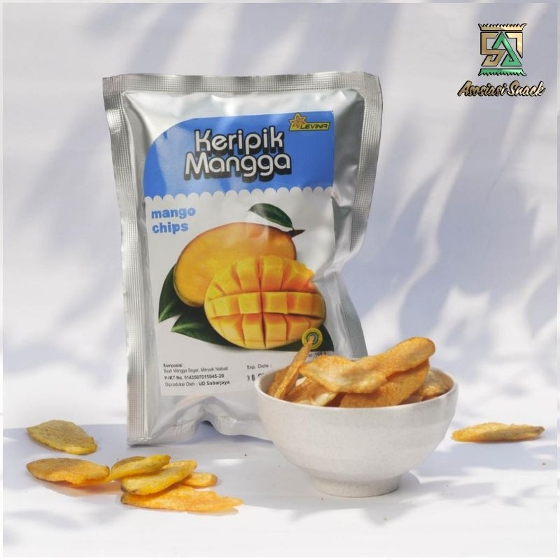 

KERIPIK BUAH MANGGA PREMIUM SUPER LEVINA Kemasan Alumunium Foil 100.gram