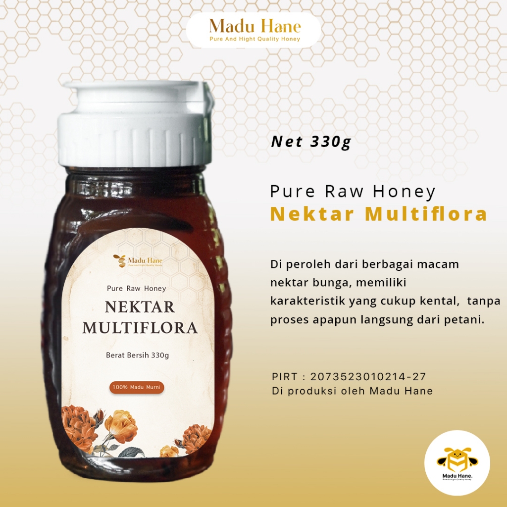 

Madu Asli Murni 100% Hane - Nektar Multiflora 330g