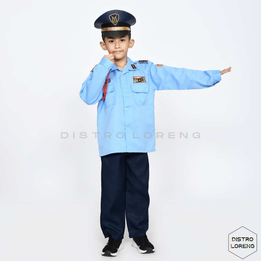 Baju Profesi TNI AU PDL Anak Laki-laki Setelan Kostum Karnaval Anak Usia 3-8 Tahun