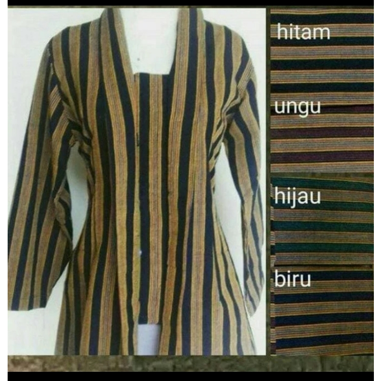 BAJU JAWA WANITA | PAKAIAN ADAT TRADISIONAL KHAS JAWA SOLO JOGJA KEBAYA LURIK KUTUBARU CEWE PEREMPUA
