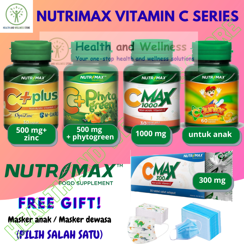 NUTRIMAX VITAMIN C C MAX 1000 MG C PLUS 500 MG C+ JUNIOR PHYTOGREEN ZINC