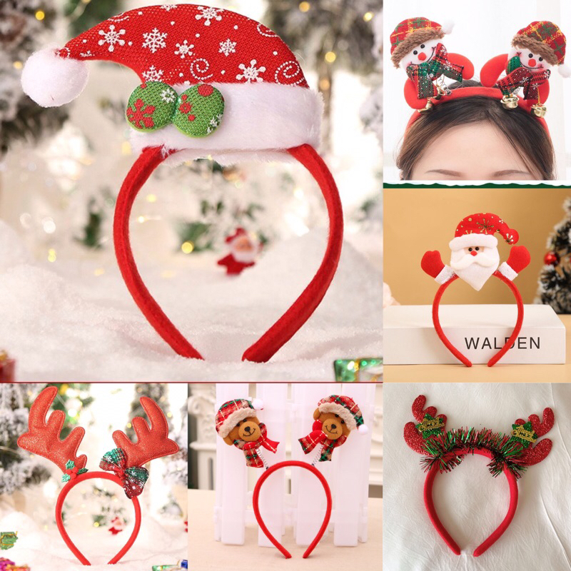 Bando natal - Bando santa - Bando topi santa - Bando merry christmas - Bando rusa - bando tanduk rus