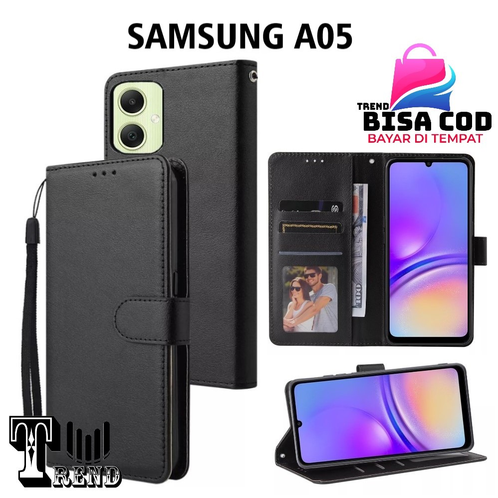 LEATHER CASE FLIP SAMSUNG A05 FLIP CASE KULIT UNTUK SAMSUNG A05