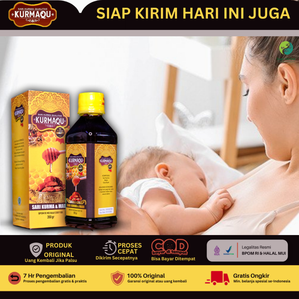 KurmaQu Madu Gemuk Untuk Ibu Menyusui, Suplemen Gemuk Badan Ibu Menyusui, Penambah Nafsu Makan, Vita