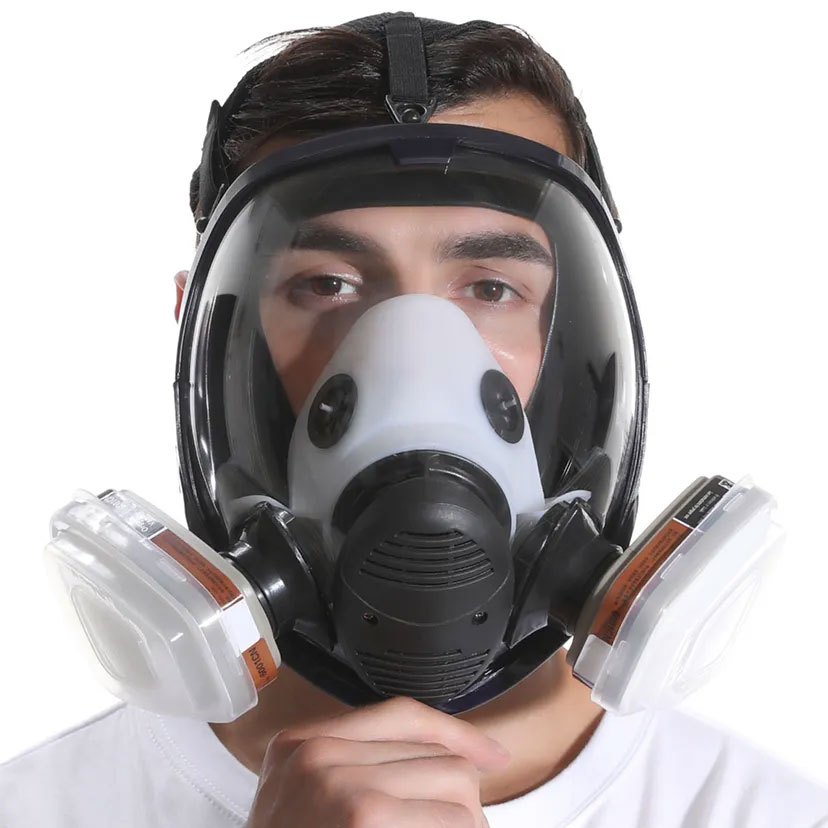 Bisa COD Masker gas Respirator / alat pernafasan / Masker Respirator Gas Mask Full Face 6004CN Cotto