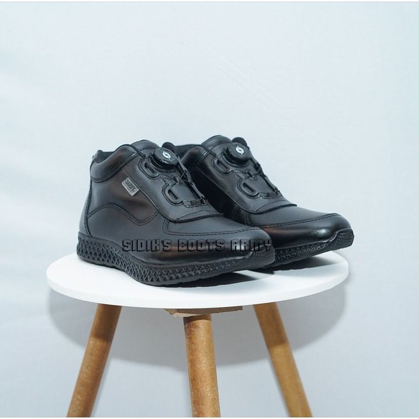 sepatu pdh tali putar casual ciarmy sepatu pdh dinas hitam doff