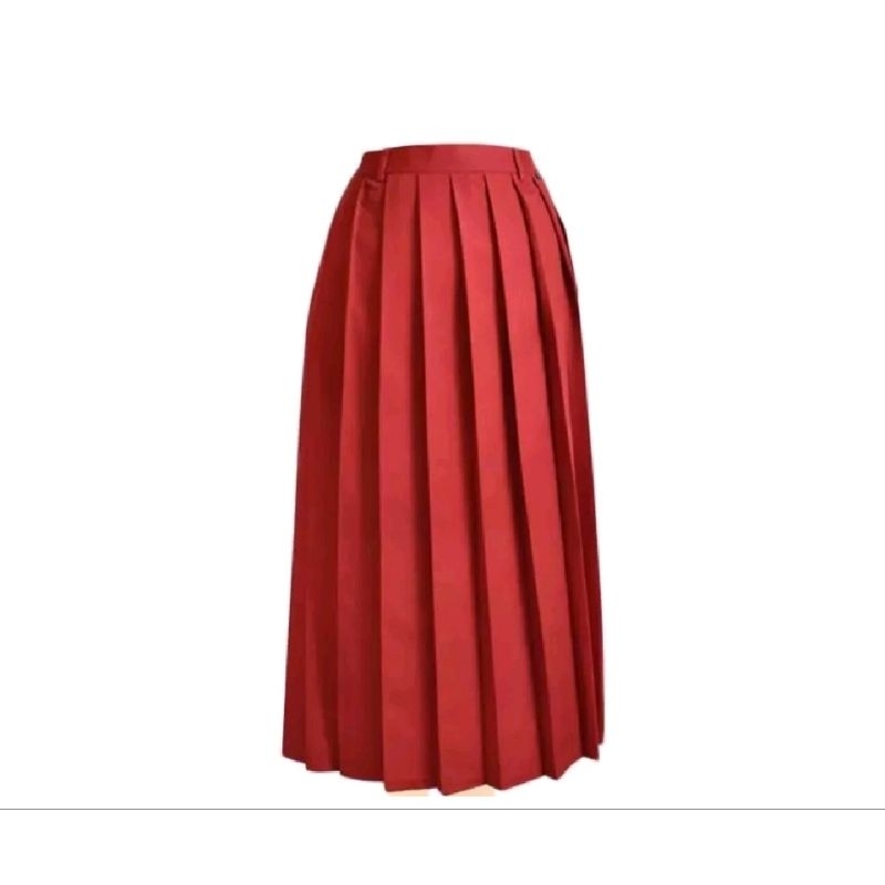 seragam sekolah rok REMPEL panjang merah SD/mi merek Purnama