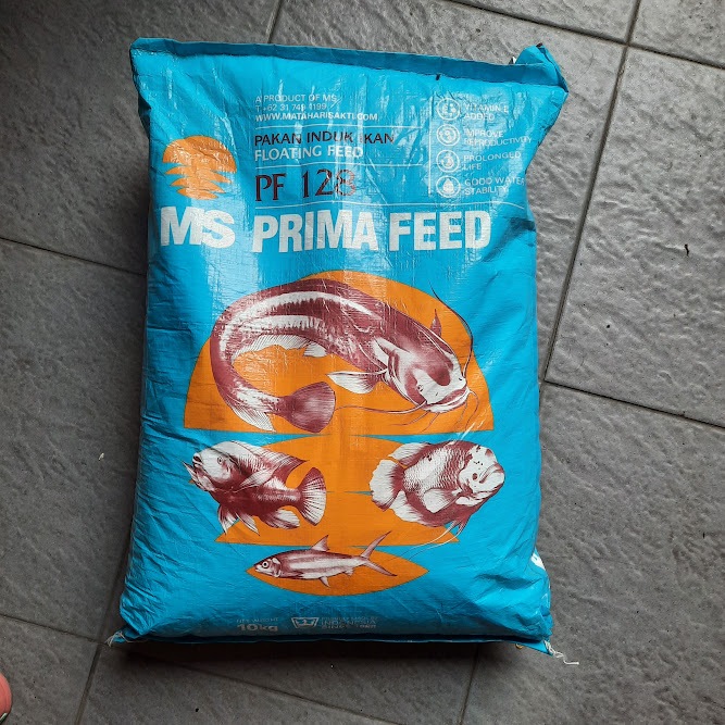 1Sak 10kg Pakan PF128 Makanan INDUKAN ikan Patin Mas Lele Nila Gurame Dll Pelet PF 128 Size 6mm