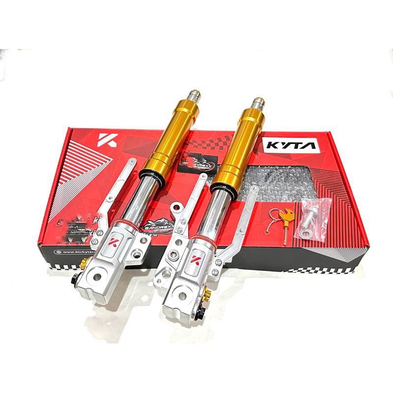 SHOCKBEAKER DEPAN UP SIDE DOWN AEROX 155  NON SEGITIGA KTC KYTACO  UDF-11 SINGLE DISC/SHOCK DEPAN US