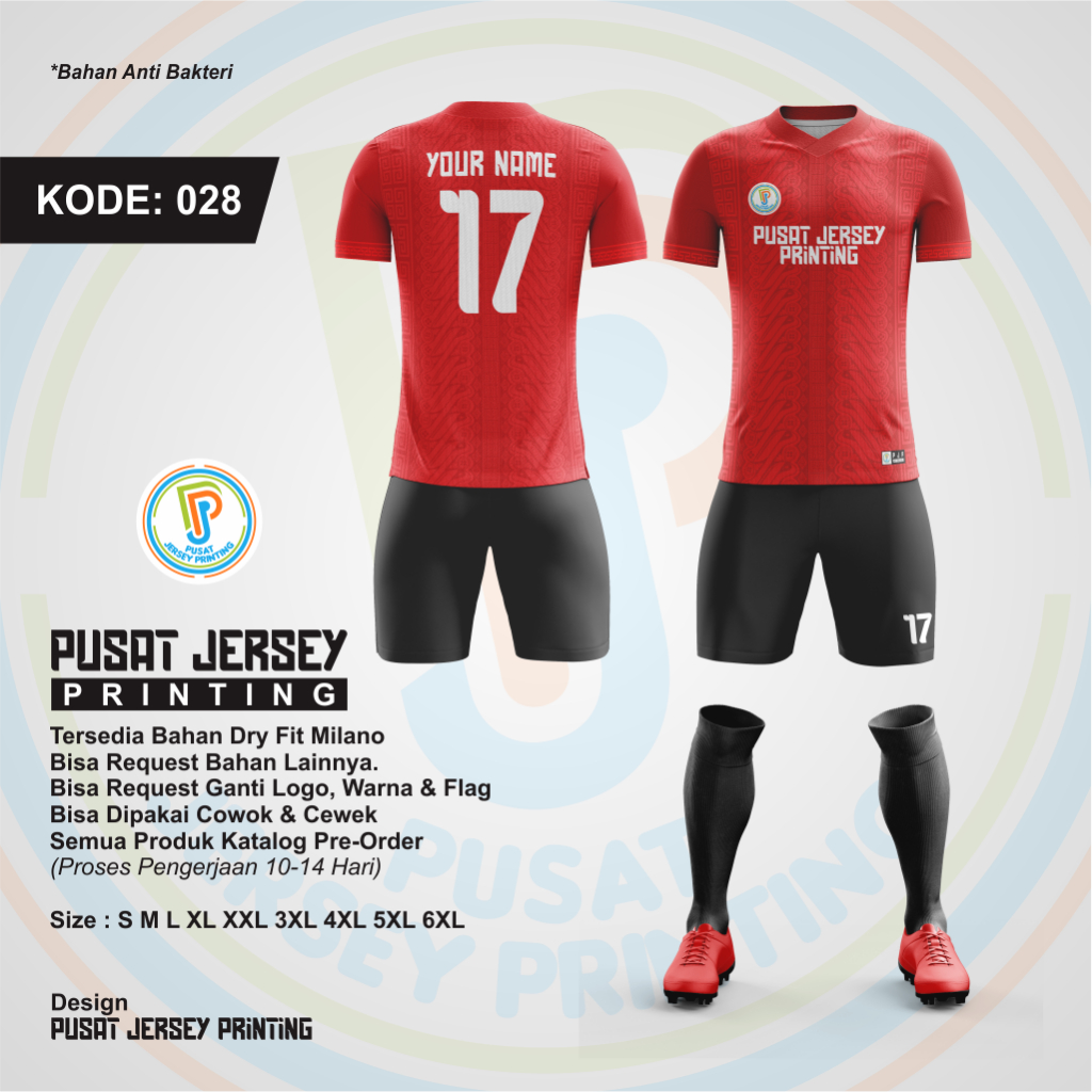 COD BISA SATUANPROMO Baju Olahraga Jersey Futsal Bola Volly Basket Badminton Pria Wanita Jersey Olah