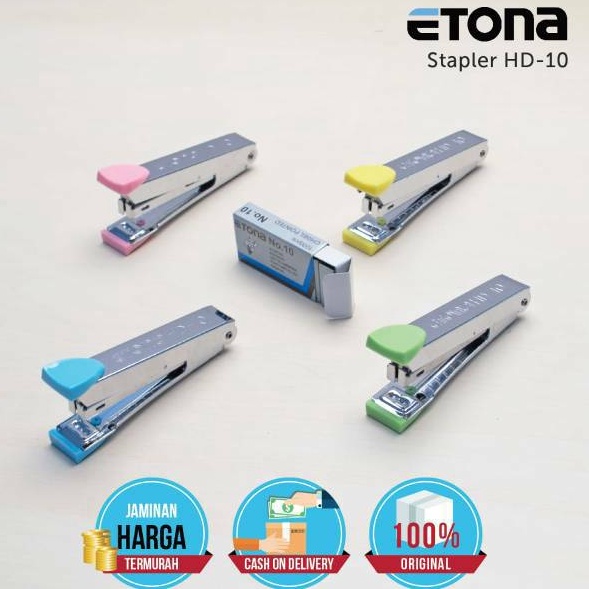 

➴❄❈ Stapler HD 10 Etona/stapler ATK. Warna RANDOM