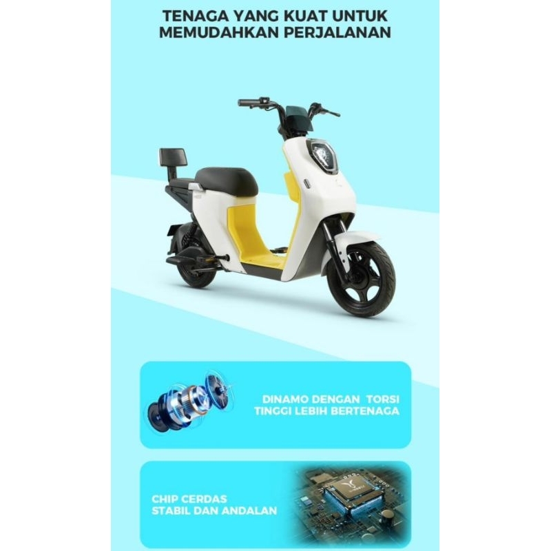 Sepeda Listrik Uwinfly U Winfly M60 M 60 Baterai Aki Cas Dinamo Jok