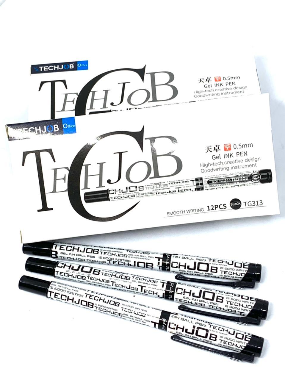 

BOLPEN TECHJOB TIZO TG-313 / BOLPEN 0.5 MM / POLPEN HITAM / GEL INK PEN / LUSIN