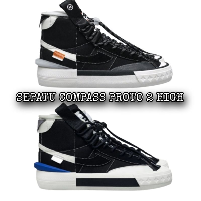 [100% ORIGINAL LIMITED EDITION] SEPATU COMPASS - Proto 2 High / Sepatu Compass x Makna / Sepatu Snea