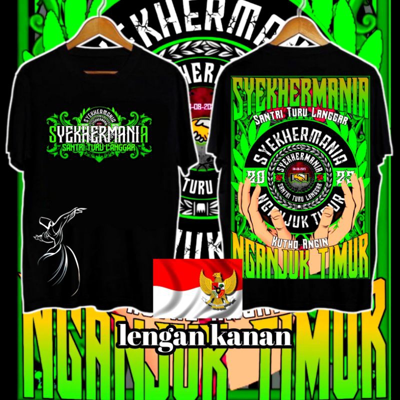 kaos syekhermania santri nganjuk CATTON COMBED unisex short sloveed T-shirt