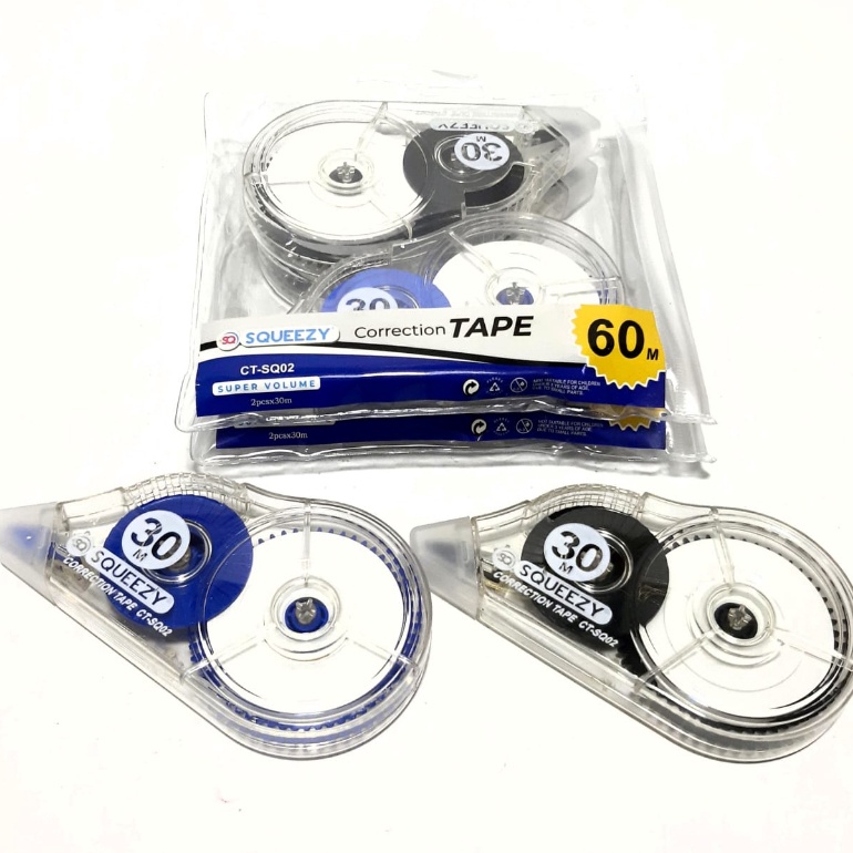 

➷➷✻✫ Harga Grosir ( 1packs/2pcs ) Correction Tape CT-SQ02 Ukuran 60m