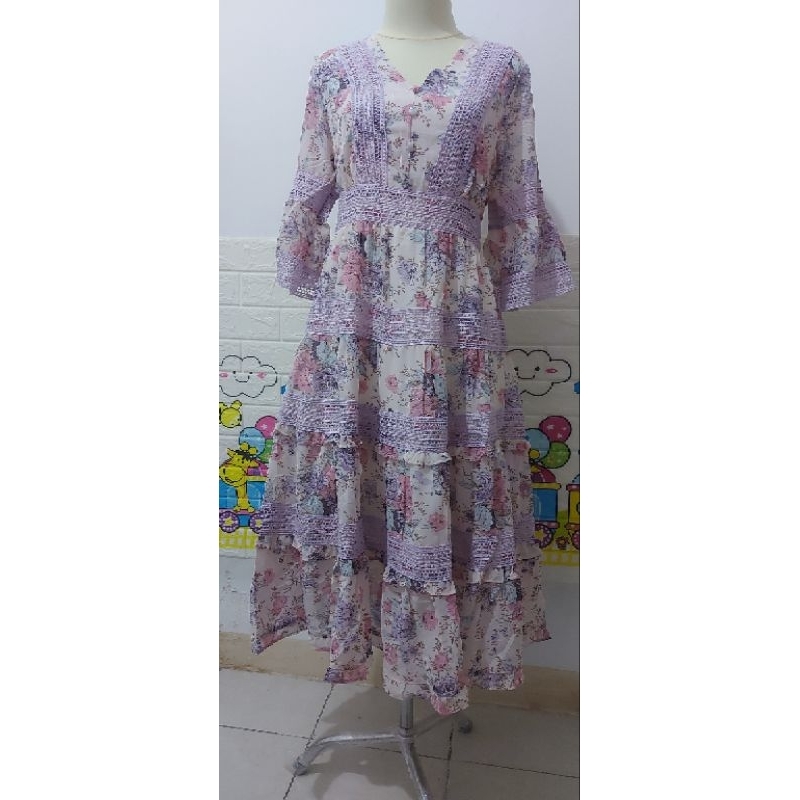DRESS SIFON LILAC KOREA (DSL-126)