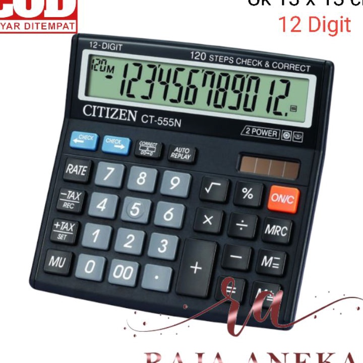 

Ready Stock Kalkulator Citizen CT-555N MEJA DAGANG COMPACT 12 DIGIT AWET BERKUALITAS CHECK CEK ULANG ct 555