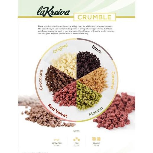 

↔✢❅ La Kreiva Cookie Crumble Fine Topping All Variant 250gr Terlaris