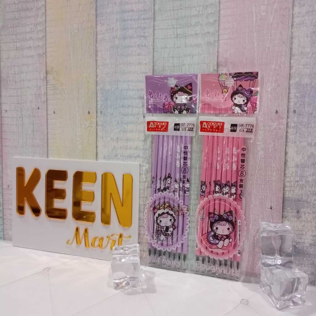

(8pc) ISI GEL REFILL TINTA PEN GEL PENGGANTI ISI ULANG KUROMI