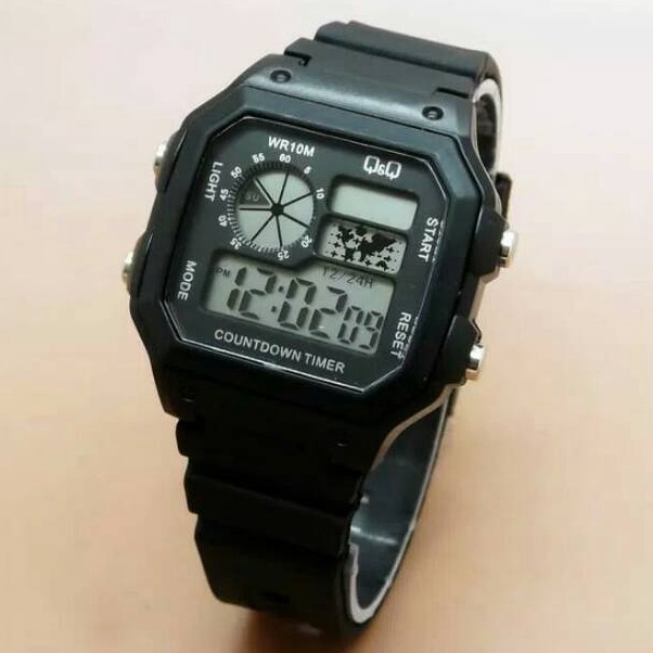 Diskon Jam Tangan Pria/Wanita QQ digital Kotak Black Series Diskon Promo