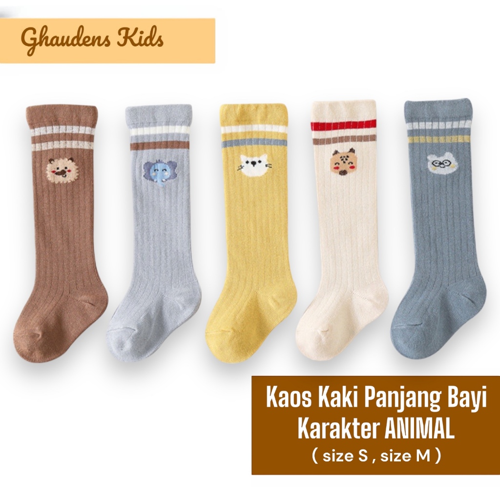 Kaos Kaki Panjang Bayi Karakter Hewan Lucu Baby Socks