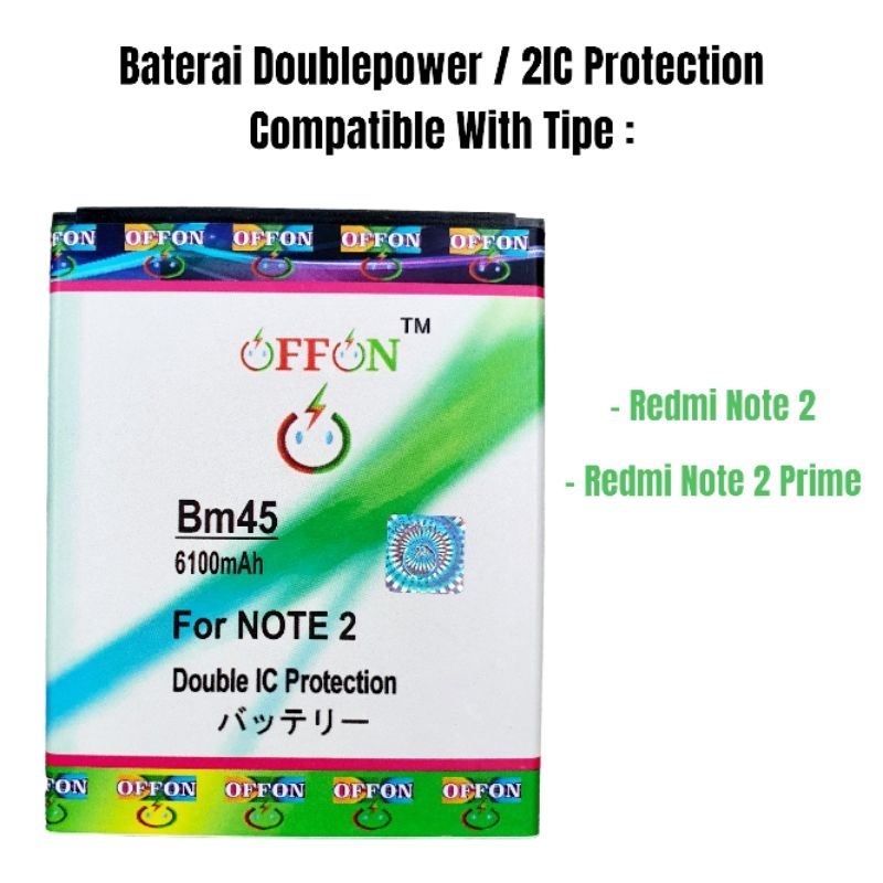 Baterai Battery Xiaomi Redmi Note 2 BM45  Redmi Note2 Double Power