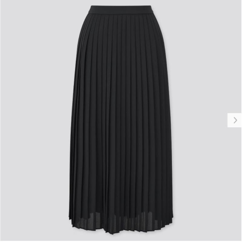 Preloved Rok Plisket Hitam by Uniqlo