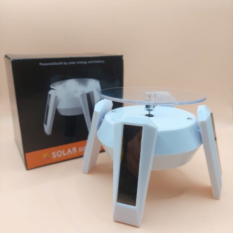 Solar Display Stand Putar / Pajangan Putar 360° / Stand Display putar LED untuk Aksesoris