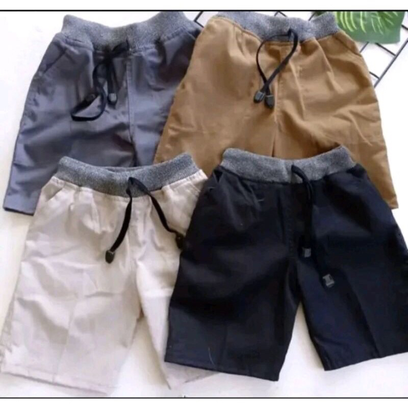 Paket 50 ribu Dapat 4 Pcs Celana pendek Chinos Anak Cowok Laki Laki umur 5-15 tahun Catoon Twill Imp