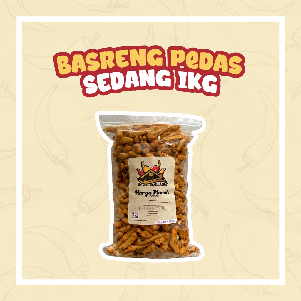 

12.12 FLASH SALE BASRENG pedas sedang daun jeruk 1 kg gas !!