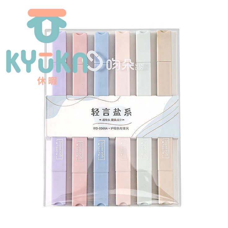 

Harga Murah KYUKA Highlighter Pen set Marker 2 in 1 pastel untuk alat tulis kantor sekolah / set dan satuan Ready Stock