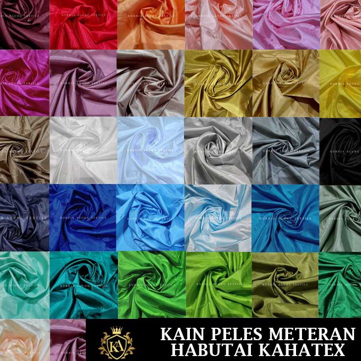 Ready Kain Polos Meteran Murah Background Warna Putih Hitam Bahan Kain Furing Peles Kahatex Habutai 