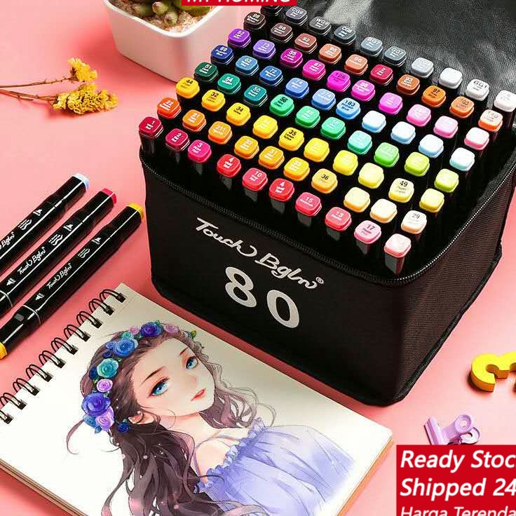 

Produk Keren 【Harga-Minimum】COD Touch 120/80/60/36/12 Warna Sketsa Spidol Umum General Marker Set Animation Markers Grosir
