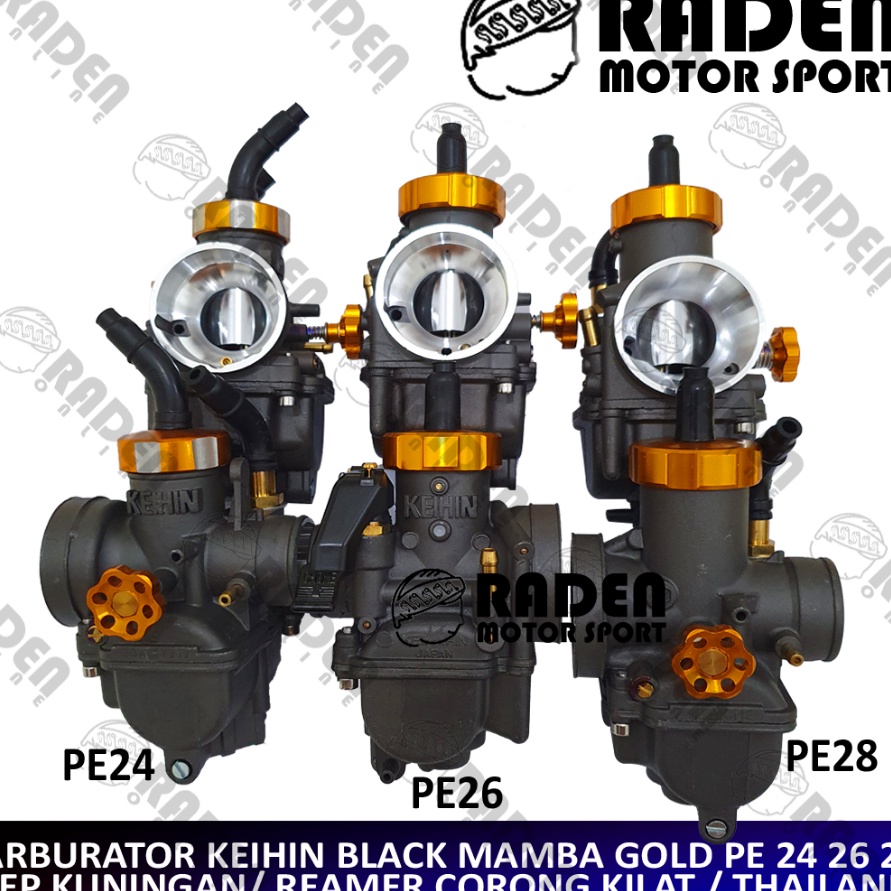 BestSeller (COD) KARBURATOR KEIHIN NSR HITAM BLACK PE 24 26 28 GRADE SKEP KUNINGAN KABULATOR KARBU P