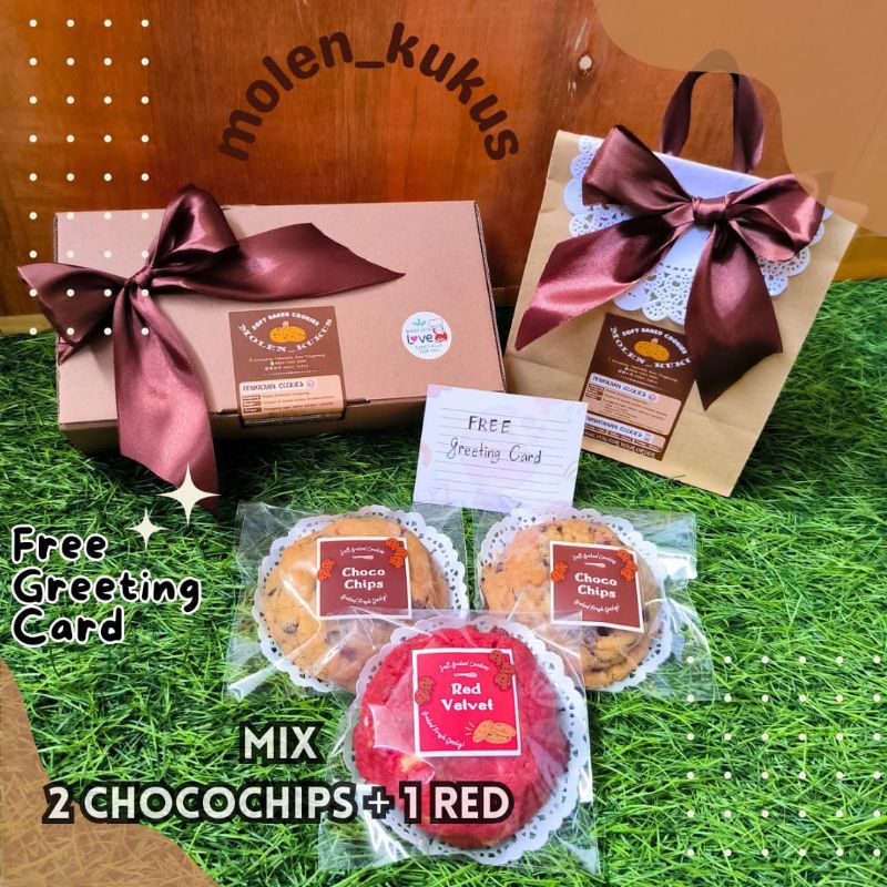 

3 pcs Soft Baked Cookies by molen_kukus HAMPERS ULANG TAHUN HAMPERS LAHIRAN HAMPERS WISUDA