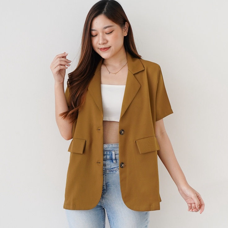 Model Terkini ADA - Lewis Blazer Basic Short Sleeves | Blazer Lengan Pendek Wanita #6162 Best Produc