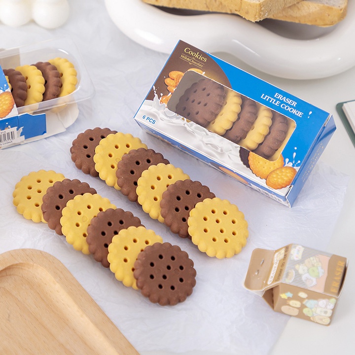 

Dijual Murah ED - 6 IN 1 PENGHAPUS PENSIL MODEL COOKIES / ERASER LUCU SET ➵➭✬