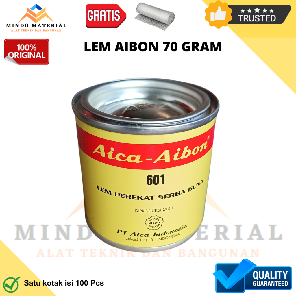 

AICA AIBON Lem Kuning 70 gram Kaleng Lem Aibon Perekat Serbaguna